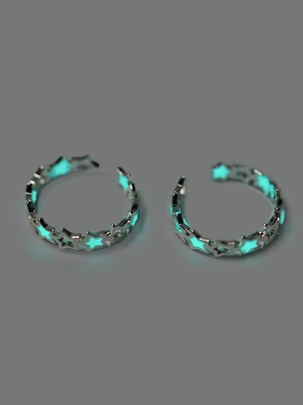 1pc leuchtender Stern-Charme-Manschettenring