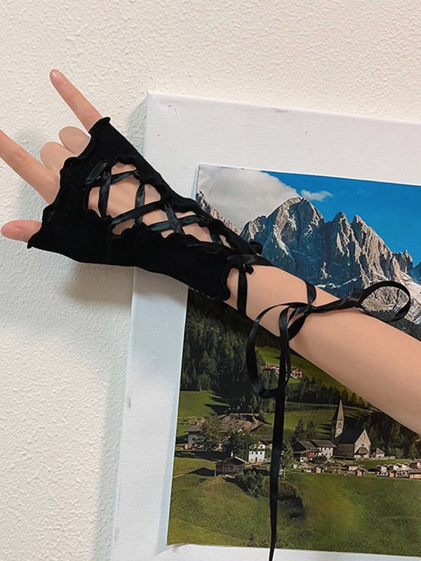 Y2K Bandage Pilz Lolita jk Handschuhe