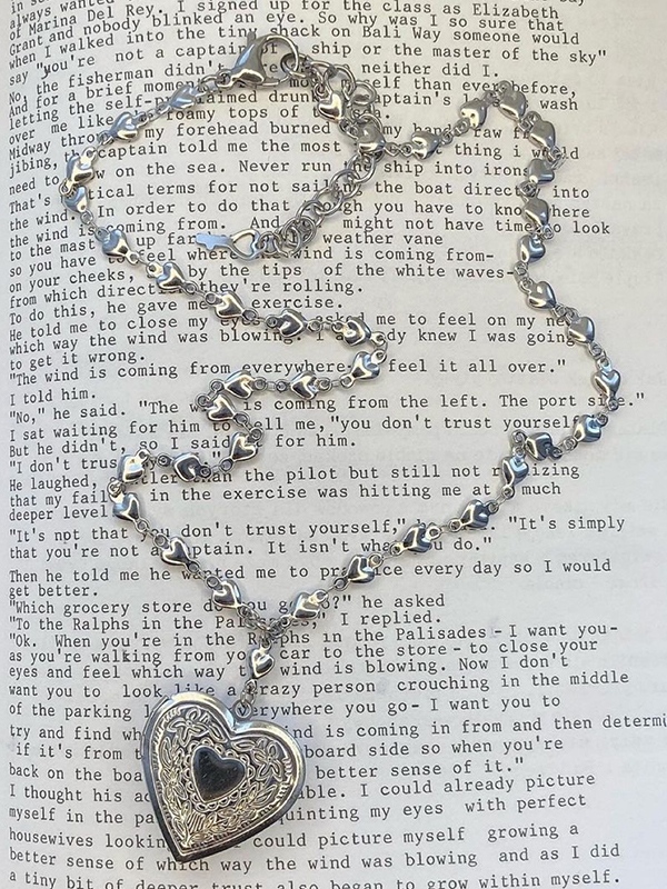 Silberne Herz-Charm-Halskette