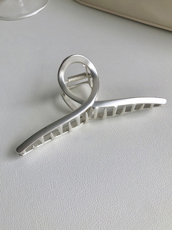 1 Stück minimalistische metallische große Haarklammer