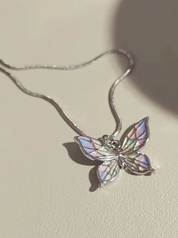 Farbe Dopamin Schmetterling Halskette