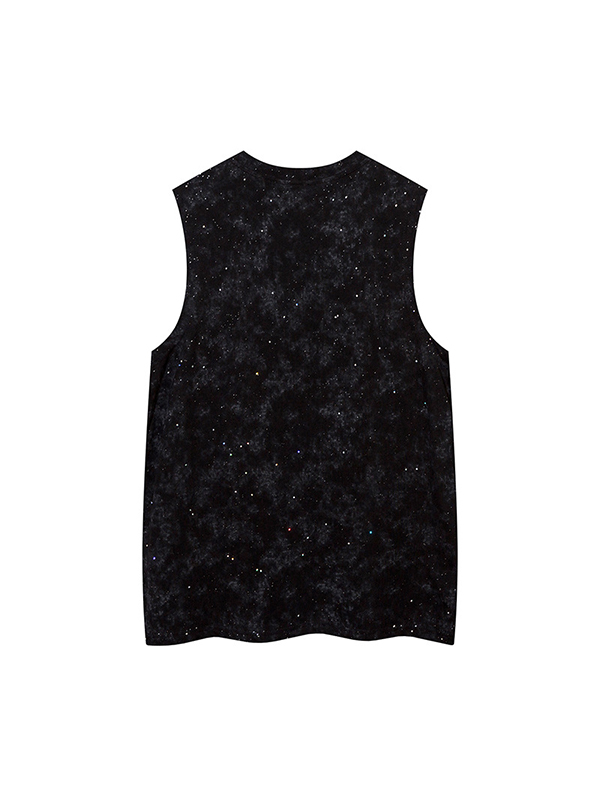 Lockere Weste mit Kettenmotiv und Sternenhimmel für Herren